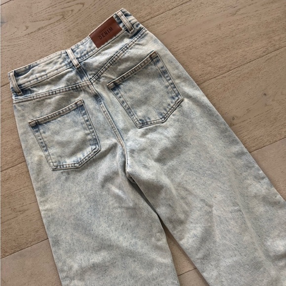 Sezane Wide Leg Jeans light acid wash Le Crop size 2 (34) - Picture 6 of 10